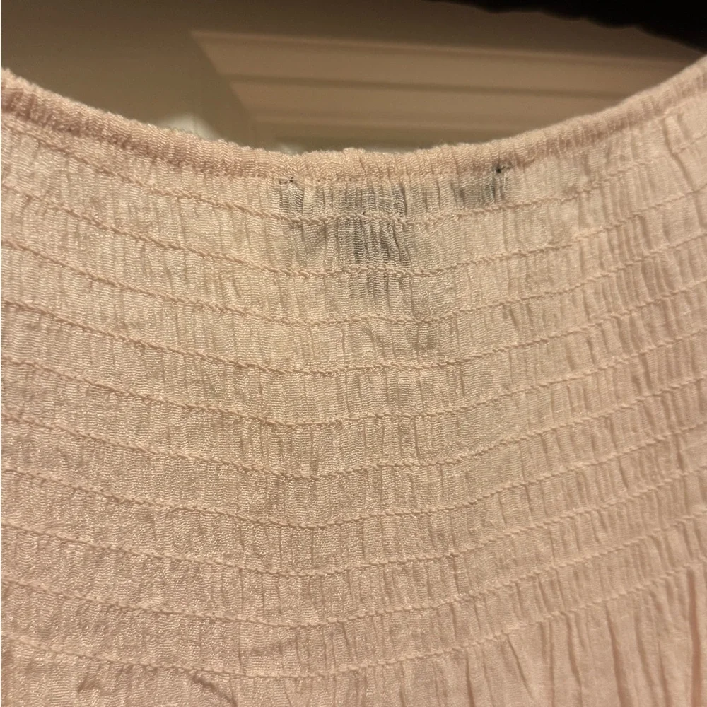 Zac & Rachel Pink Ruffle Sleeve Blouse 2X Boho Plus Size Flowy Top - Picture 5 of 6